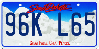 SD license plate 96KL65