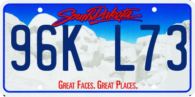 SD license plate 96KL73