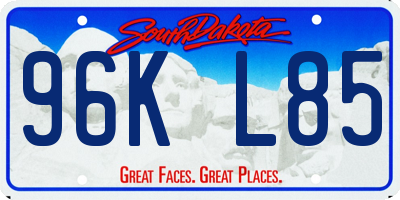SD license plate 96KL85