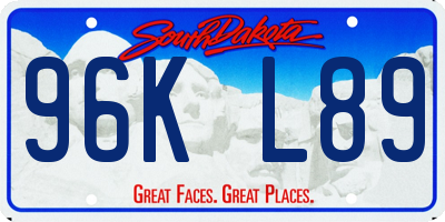 SD license plate 96KL89