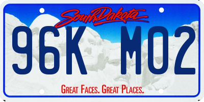 SD license plate 96KM02