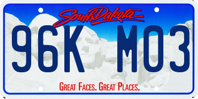 SD license plate 96KM03