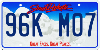 SD license plate 96KM07