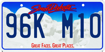 SD license plate 96KM10