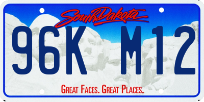 SD license plate 96KM12