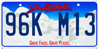 SD license plate 96KM13