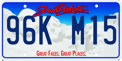 SD license plate 96KM15