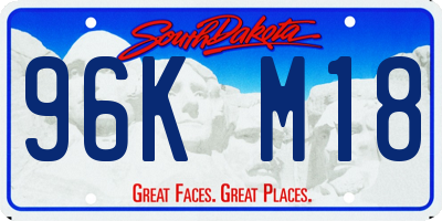 SD license plate 96KM18