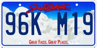SD license plate 96KM19
