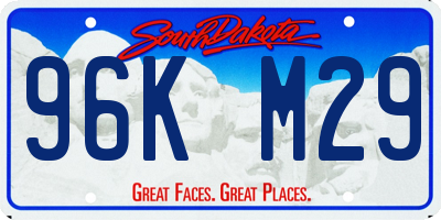 SD license plate 96KM29