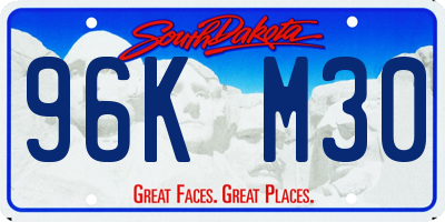 SD license plate 96KM30