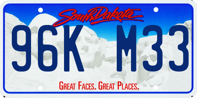 SD license plate 96KM33