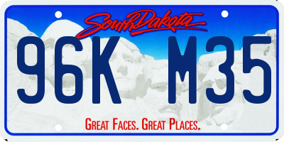 SD license plate 96KM35