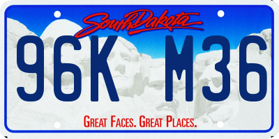 SD license plate 96KM36