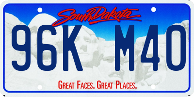 SD license plate 96KM40