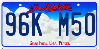 SD license plate 96KM50