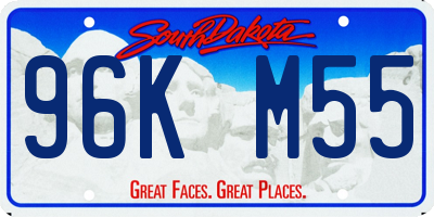 SD license plate 96KM55