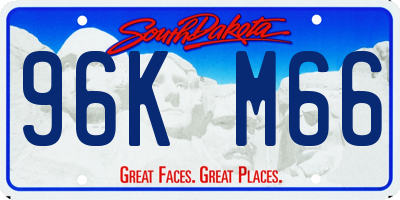 SD license plate 96KM66