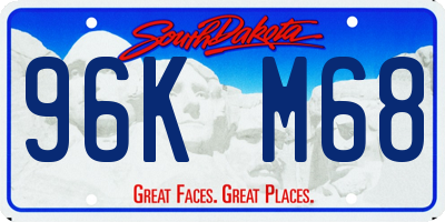SD license plate 96KM68