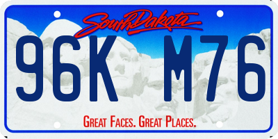 SD license plate 96KM76