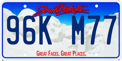 SD license plate 96KM77