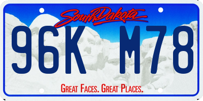 SD license plate 96KM78