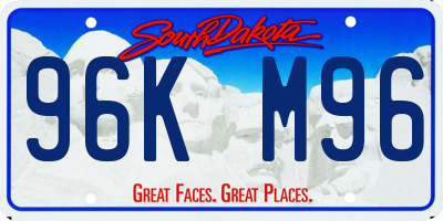 SD license plate 96KM96