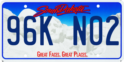 SD license plate 96KN02