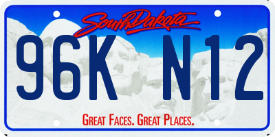 SD license plate 96KN12