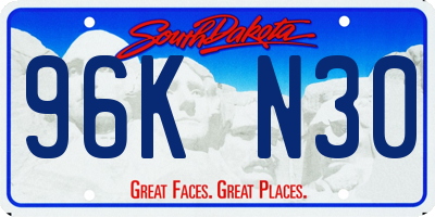 SD license plate 96KN30