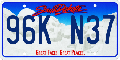 SD license plate 96KN37
