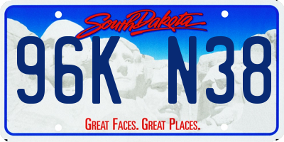 SD license plate 96KN38