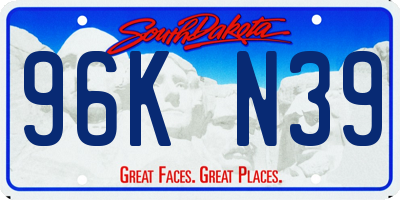 SD license plate 96KN39