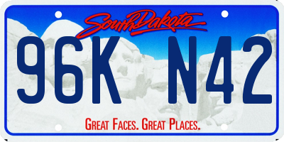 SD license plate 96KN42