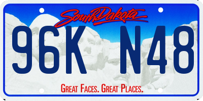 SD license plate 96KN48