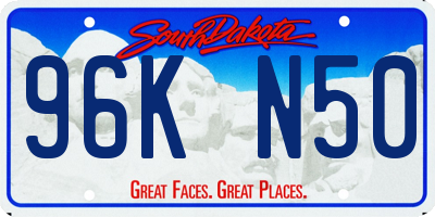 SD license plate 96KN50