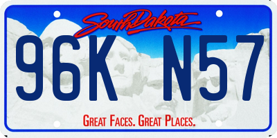 SD license plate 96KN57