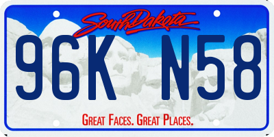 SD license plate 96KN58