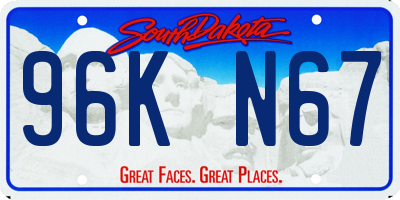 SD license plate 96KN67