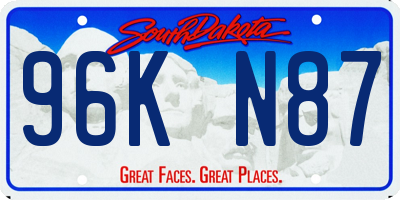 SD license plate 96KN87