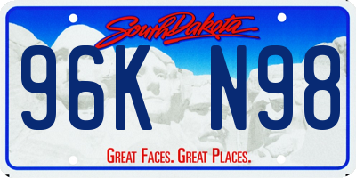 SD license plate 96KN98