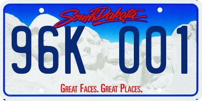 SD license plate 96KO01