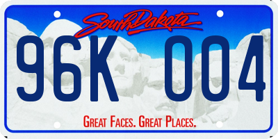 SD license plate 96KO04