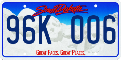 SD license plate 96KO06
