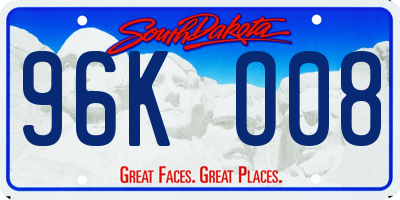 SD license plate 96KO08