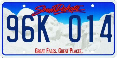 SD license plate 96KO14