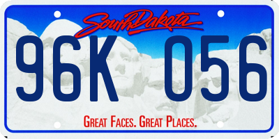 SD license plate 96KO56
