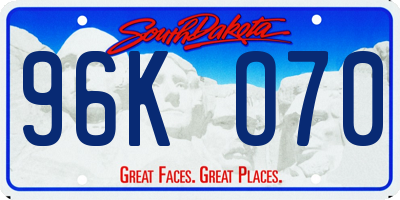 SD license plate 96KO70