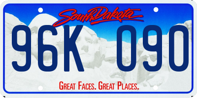 SD license plate 96KO90