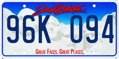 SD license plate 96KO94